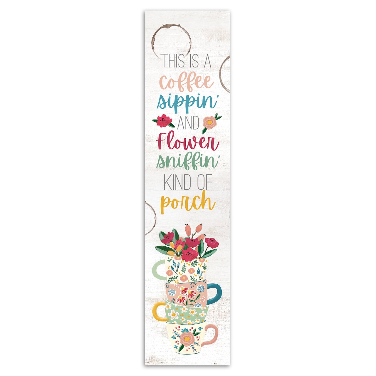47" Coffee Sipping & Flower Sniffing Porch Leaner